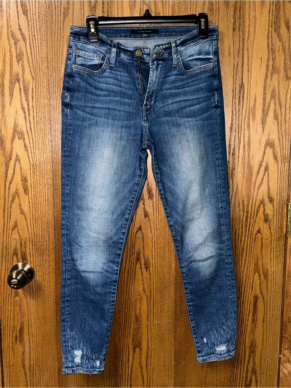 Flying Monkey Women's Skinny Jeans in Washed Blue